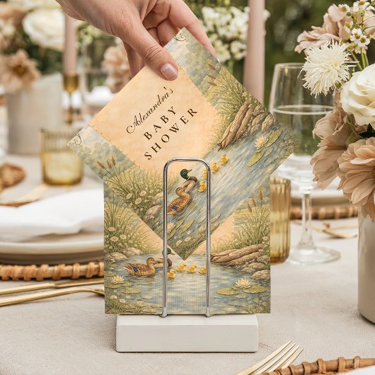 Vintage Duck Baby Shower スタンダードカクテルナプキン