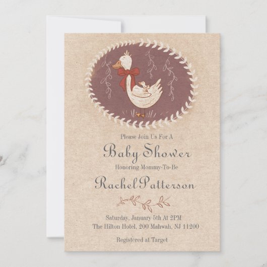 Vintage Duckling 招待状 (正面)