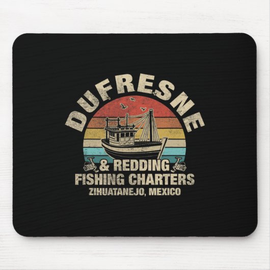 Vintage Dufresne And Redding Fishing Charters  マウスパッド (正面)