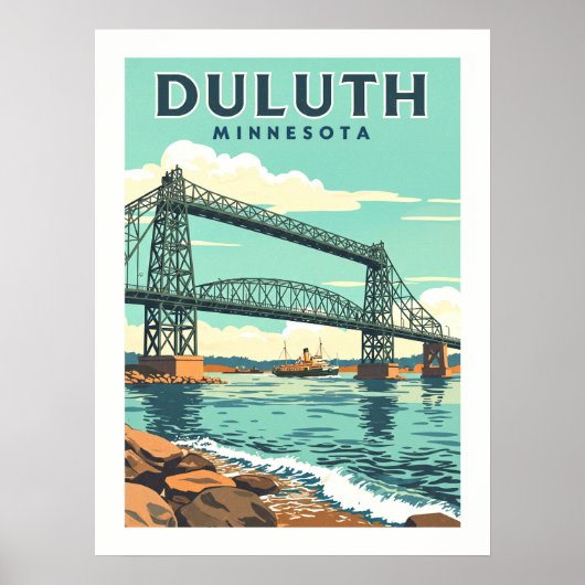 Vintage Duluth Minnesota ポスター (正面)