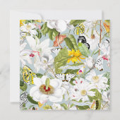 Vintage Dusty Blue Mariposa Personalized Notecards ノートカード (裏面)