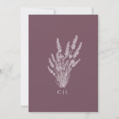Vintage Dusty Lavender Herb Wedding  招待状 (裏面)