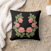 Vintage Dusty Pink Roses Floral Pattern - Romantic クッション (ブランケット)