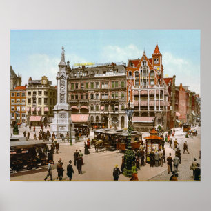Vintage Dutch Image, Amsterdam trams ポスター