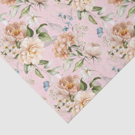 Vintage Dutch Still Life Floral Art Hydrangea Pink 薄葉紙