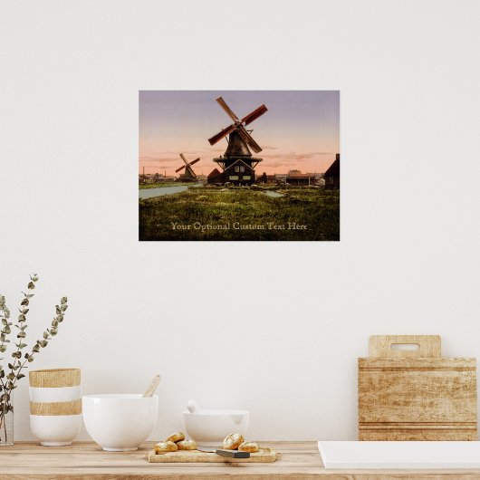 Vintage Dutch Windmills poster ポスター (キッチン)