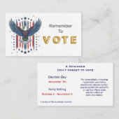 Vintage Eagle Vote 名刺 (正面/裏面)