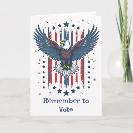 Vintage Eagle Vote Reminder カード
