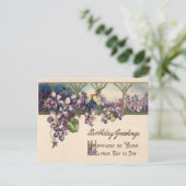 Vintage Early 1900's Birthday Greeting Postcard ポストカード (スタンド正面)