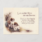 Vintage Early 1900's Birthday Greeting Postcard ポストカード (正面)