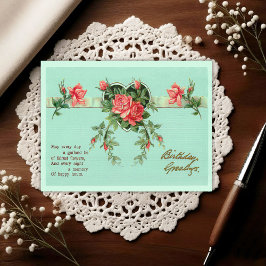 Vintage Early 1900's Birthday Greeting Postcard ポストカード