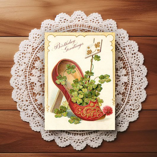 Vintage Early 1900's Birthday Greeting Postcard ポストカード