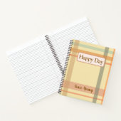 Vintage Earth Tone Flannel Plaid Daily Journal ノートブック (内部)