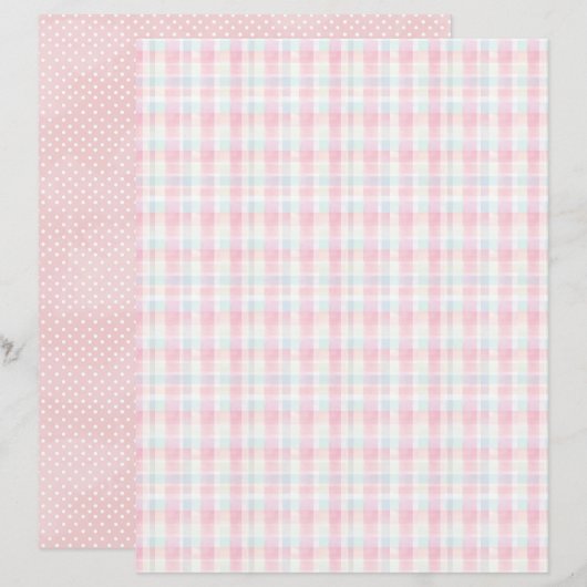 Vintage Easter Background Scrapbook Paper (正面/裏面)