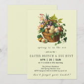  Vintage Easter Brunch Invitation Flat Card 招待状 (正面/裏面)
