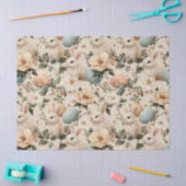 Vintage Easter Bunny Floral (1) 薄葉紙 (クラフト)