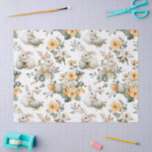 Vintage Easter Bunny Floral (2) 薄葉紙 (クラフト)