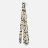Vintage Easter Bunny Floral (3)  ネクタイ (裏面)