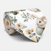 Vintage Easter Bunny Floral (4)  ネクタイ (ロール)