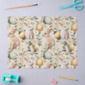 Vintage Easter Bunny Floral (5) 薄葉紙 (クラフト)