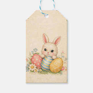Vintage Easter Bunny Gift Tag | Cute Bunny Easter  ギフトタグ