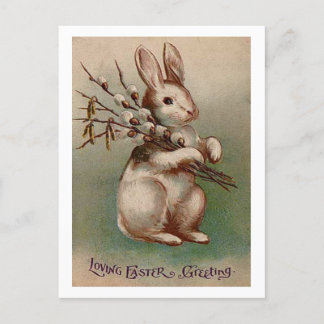 Vintage Easter Bunny Greetings シーズンポストカード