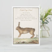 Vintage Easter Bunny Invitation - Easter Egg Hunt 招待状 (スタンド正面)