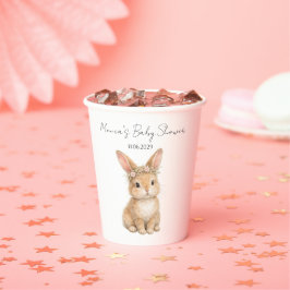 Vintage Easter Bunny Rabbit Baby Watercolor 紙コップ