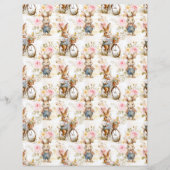 Vintage Easter Bunny Scrapbook Paper (正面)