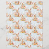 Vintage Easter Bunny Scrapbook Paper (正面)