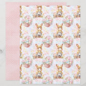 Vintage Easter Bunny Scrapbook Paper (正面/裏面)