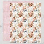 Vintage Easter Bunny Scrapbook Paper (正面/裏面)