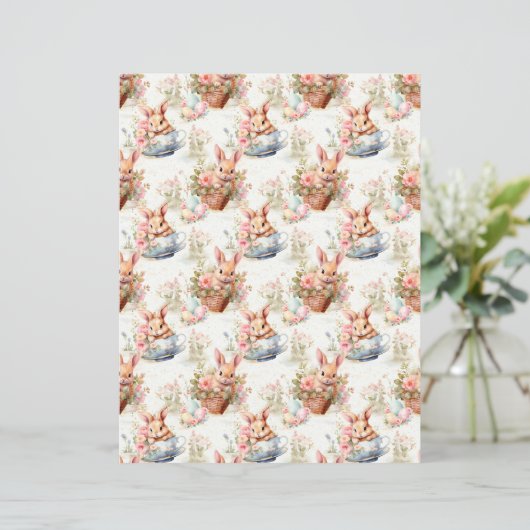 Vintage Easter Bunny Scrapbook Paper (スタンド正面)