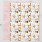Vintage Easter Bunny Scrapbook Paper (正面/裏面)
