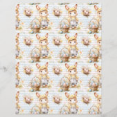 Vintage Easter Bunny Scrapbook Paper (正面)