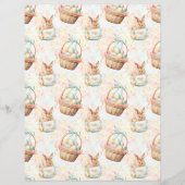 Vintage Easter Bunny Scrapbook Paper (正面)