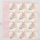 Vintage Easter Bunny Scrapbook Paper (正面/裏面)