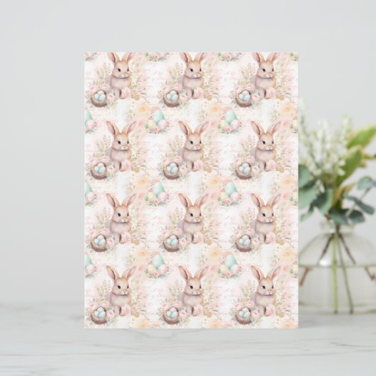 Vintage Easter Bunny Scrapbook Paper (スタンド正面)
