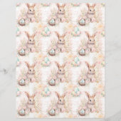 Vintage Easter Bunny Scrapbook Paper (正面)
