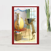 Vintage Easter Bunny Spring カード (正面)