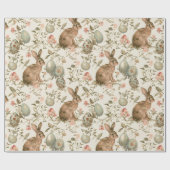 Vintage Easter Bunny Toile ラッピングペーパー (フラット)