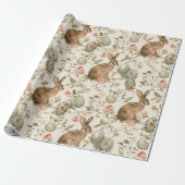 Vintage Easter Bunny Toile ラッピングペーパー (アンロールド)
