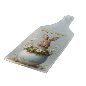 Vintage Easter Bunny with daisies カッティングボード (角)