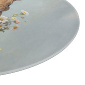 Vintage Easter Bunny with daisies カッティングボード (角)