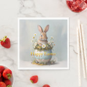 Vintage Easter Bunny with daisies スタンダードランチョンナプキン (インサイチュ)