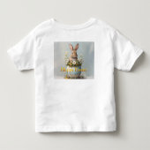 Vintage Easter Bunny with daisies トドラーTシャツ (裏面)