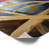 Vintage Easter Chick Art Print, Pastel Farmhouse ポスター (角)