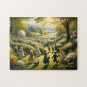 Vintage Easter Countryside Egg Hunt ジグソーパズル (横)