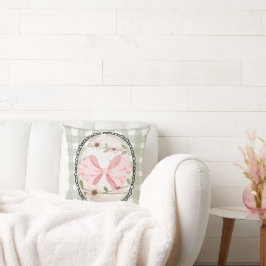 Vintage Easter Egg Bow Spring クッション