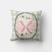 Vintage Easter Egg Bow Spring クッション (正面)